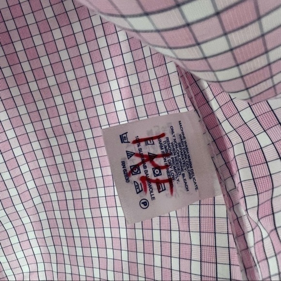 5/$25 LANDS end button plaid shirt 6P no iron - Picture 5 of 5